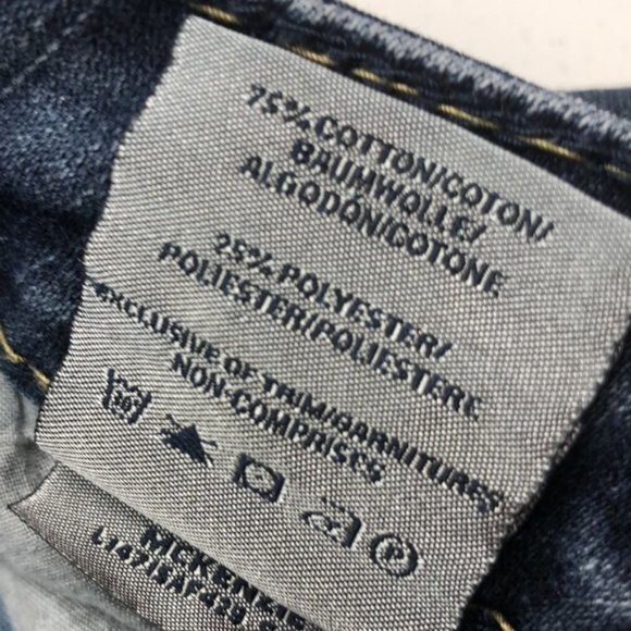 VINTAGE SILVER MCKENZIE JEANS SLIMCUT 26x34 DECORATED FLAP POCKET !! 😎 - Picture 8 of 16